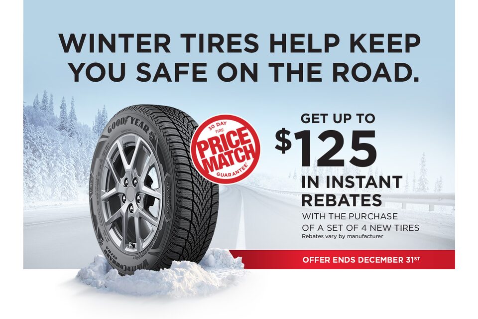 Save up to $125 in Instant Rebates on a set of 4 new tires