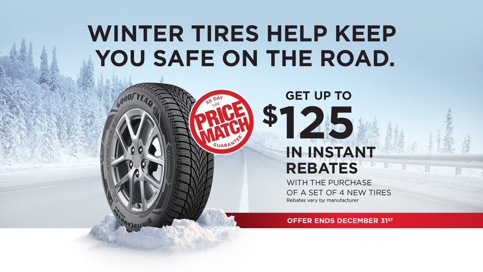 Save up to $125 in Instant Rebates on a set of 4 new tires