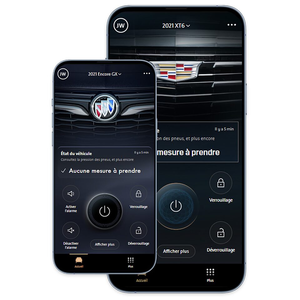 Application mobile myBuick et myCadillac