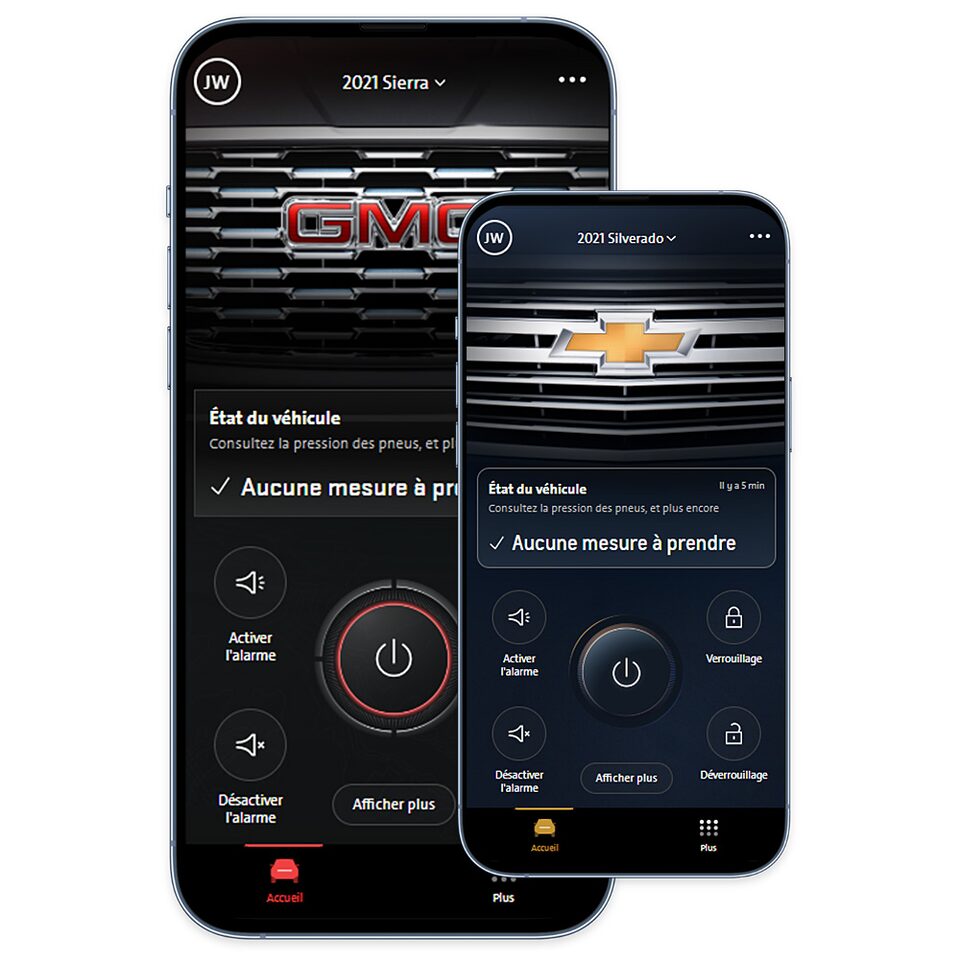 Application mobile myGMC et myChevrolet