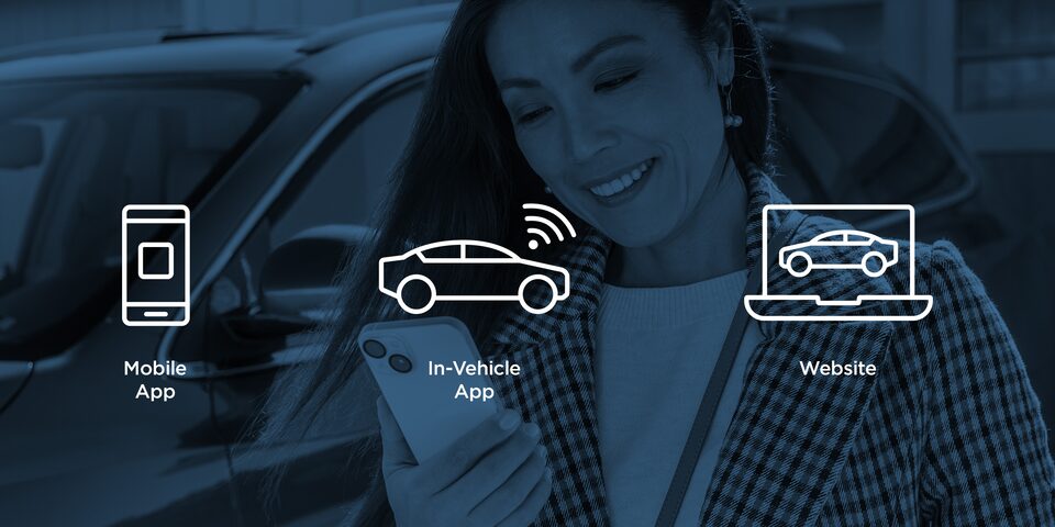 Icons: Mobile App, In-Vehicle App, Website