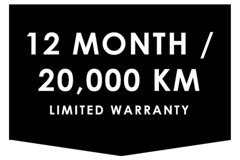 12 Month or 20,000 KM Limited Warranty.