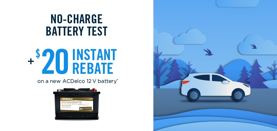 A Certified Service advertisement about Battery Test.