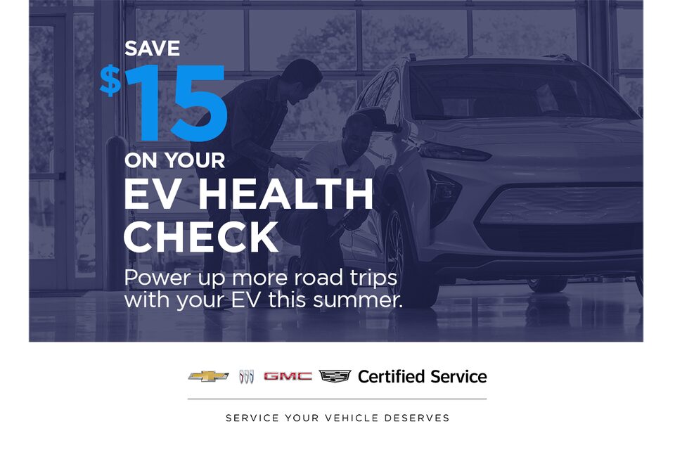 Save $15 on your EV Health Check