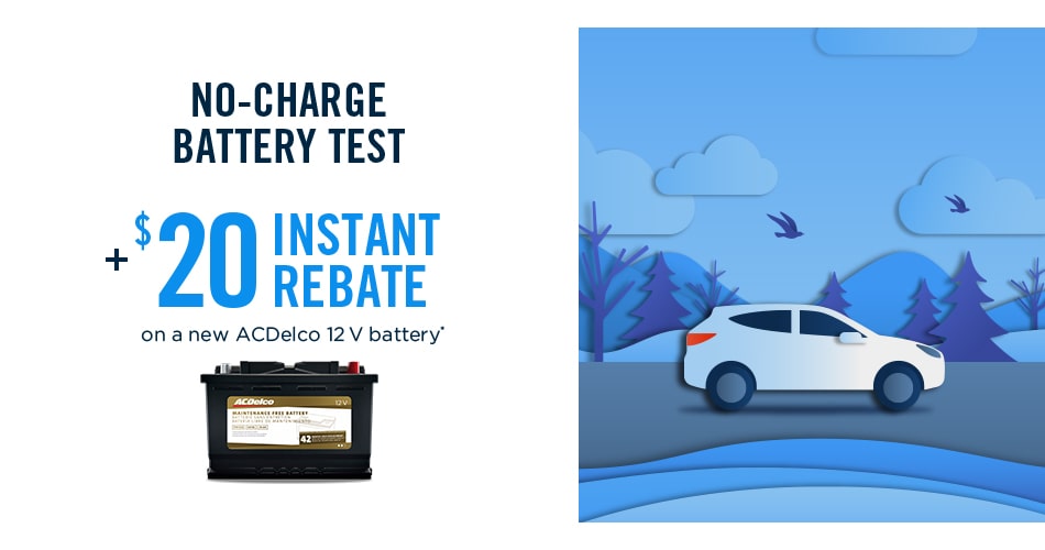 A Certified Service advertisement about Battery Test.