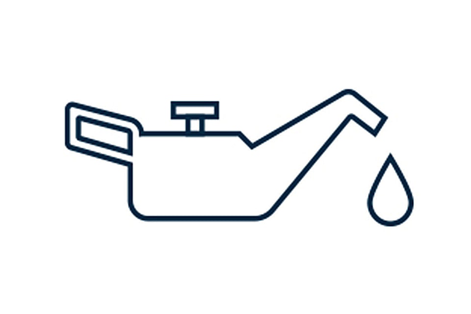 Remaining engine oil life icon.