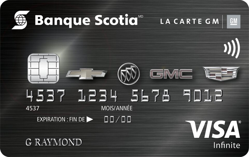 Carte Visa GM Banque Scotia.