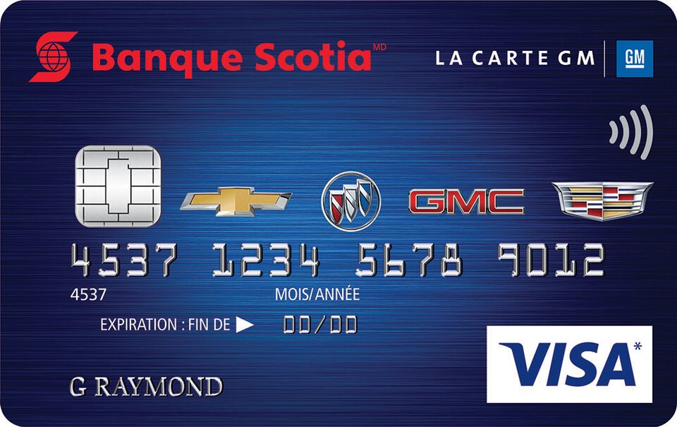 Carte Visa GM Banque Scotia.